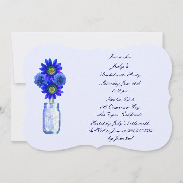 Invitation de fête de Bachelorette en pot Mason av (Devant)