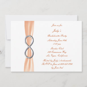 Invitation de fête de Bachelorette Orange Infinity