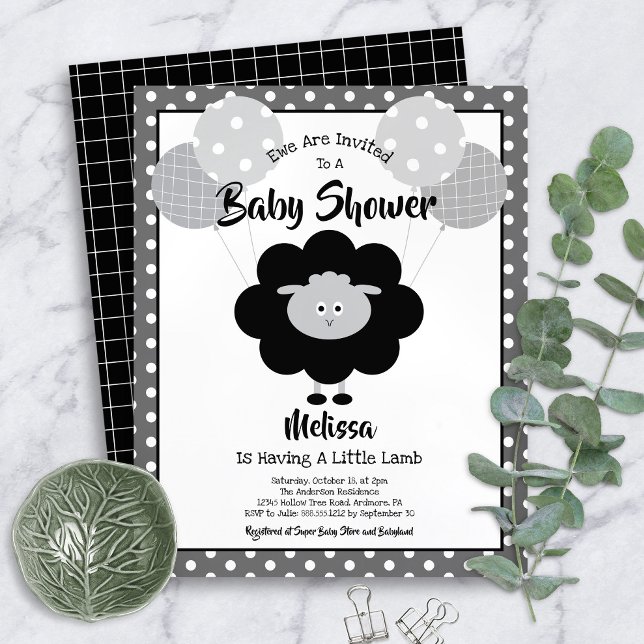 Invitation de fête de bébé à petit budget thème ag (Créateur téléchargé)