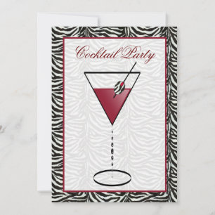 Invitation de fête de cocktail chic
