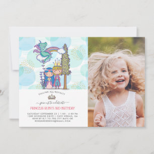 Invitation de fête de conte de fées   Prince & Pri