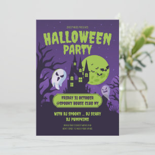 Invitation de fête de costume d'Halloween Fête d'H