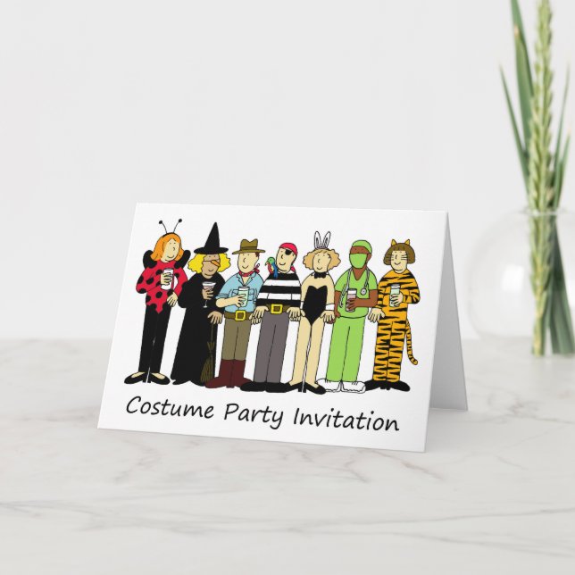 Invitation de fête de costume Enfants en robe fant (Devant)