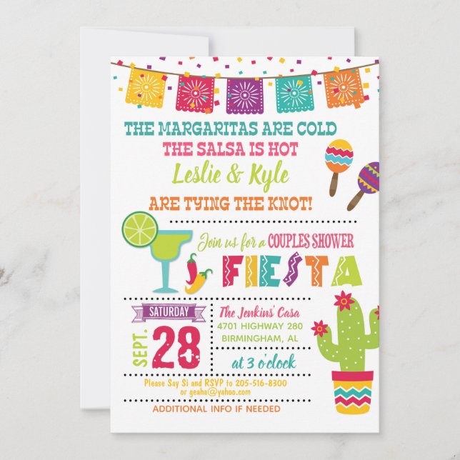 Invitation de Fête de Couple - Blanc (Devant)
