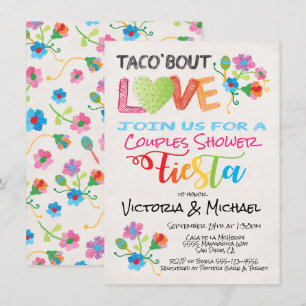 Invitation de fête de couples pour broderie Taco '