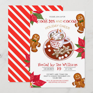 Invitation de fête de décoration de biscuits de No