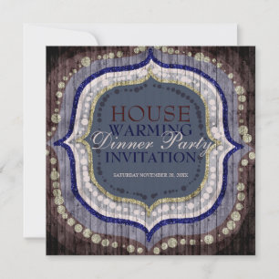 Invitation de fête de dinner de nouvelle maison Bo
