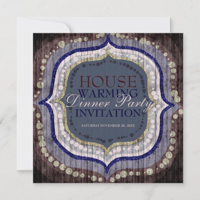 Invitation de fête de dinner de nouvelle maison Bo (Devant)