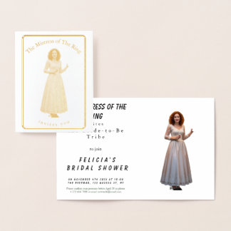 Invitation de fête de douche de mariée, photo sur