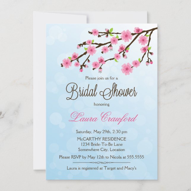 Invitation de Fête de Fiançailles aux Fleurs de Ce (Devant)
