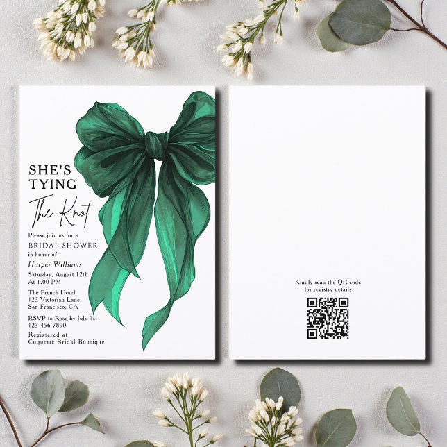 Invitation de Fête de Fiançailles avec Code QR She (Créateur téléchargé)