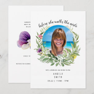 Invitation de Fête de Fiançailles avec Photo de la