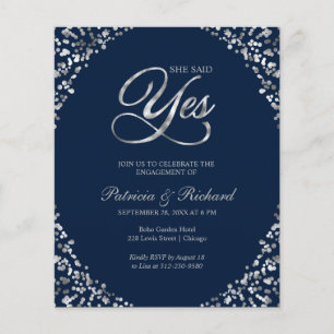 Invitation de fête de fiançailles Budget Elle a di