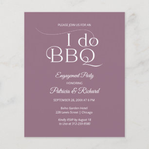 Invitation de fête de fiançailles Budget I DO BBQ