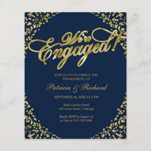 Invitation de fête de fiançailles Budget Nous somm
