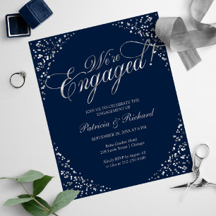 Invitation de fête de fiançailles Budget We're Eng