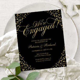 Invitation de fête de fiançailles Budget We're Eng