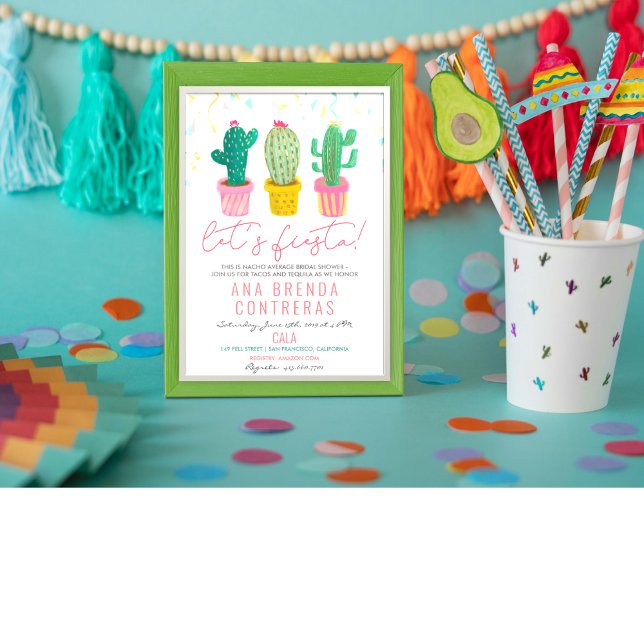 Invitation de Fête de Fiançailles Cactus Fiesta (Créateur téléchargé)