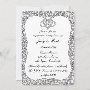Invitation de fête de fiançailles Cœur d'infini Pa
