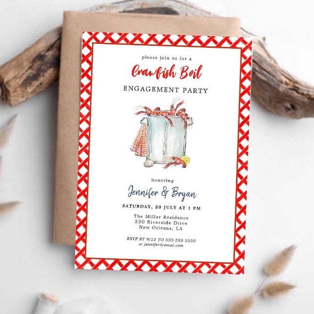 Invitation de fête de fiançailles de fruits de mer (Créateur téléchargé)