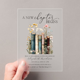 Invitation de Fête de Fiançailles en Acrylique 'Un