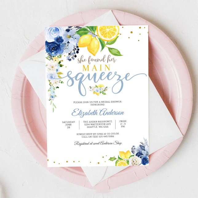 Invitation de Fête de Fiançailles Florale au Citro (Créateur téléchargé)