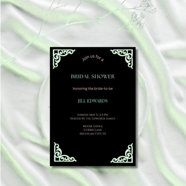 Invitation de Fête de Fiançailles Mariage Vert Men (Créateur téléchargé)