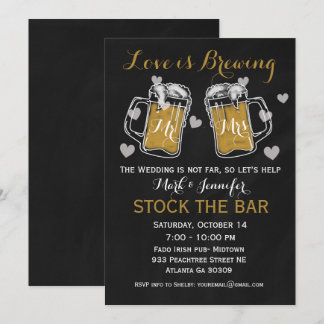 Invitation de Fête de Fiançailles pour Couples, St