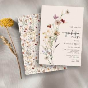 Invitation de fête de fin d'études Boho
