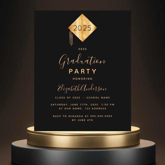 Invitation de fête de fin d'études Budget 2023 noi (Créateur téléchargé)