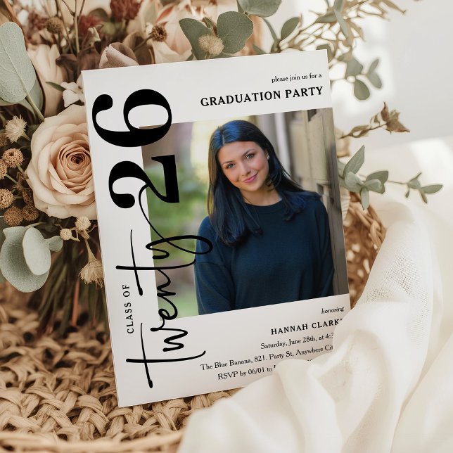 Invitation de fête de fin d'études de style Twenty (Créateur téléchargé)