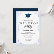 Invitation de fête de fin d'études Élégant Or Modi