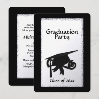Invitation de fête de fin d'études élégante
