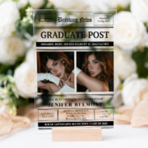 Invitation de fête de fin d'études élégante sur le