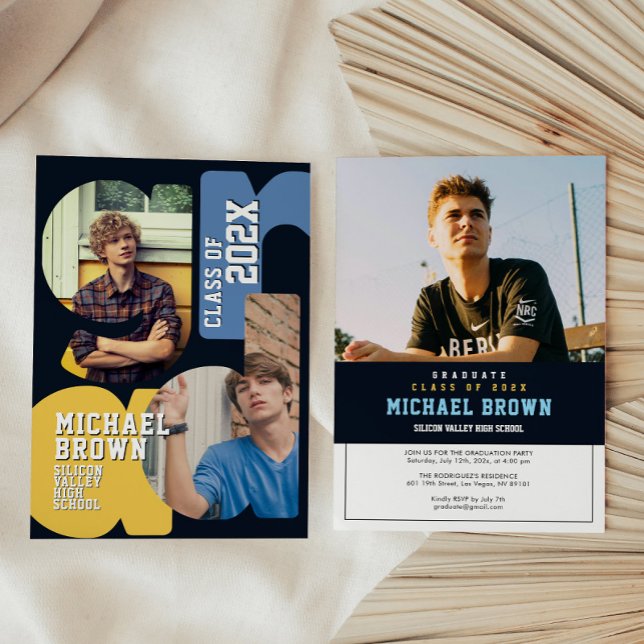 Invitation de fête de fin d'études pour garçon (Créateur téléchargé)