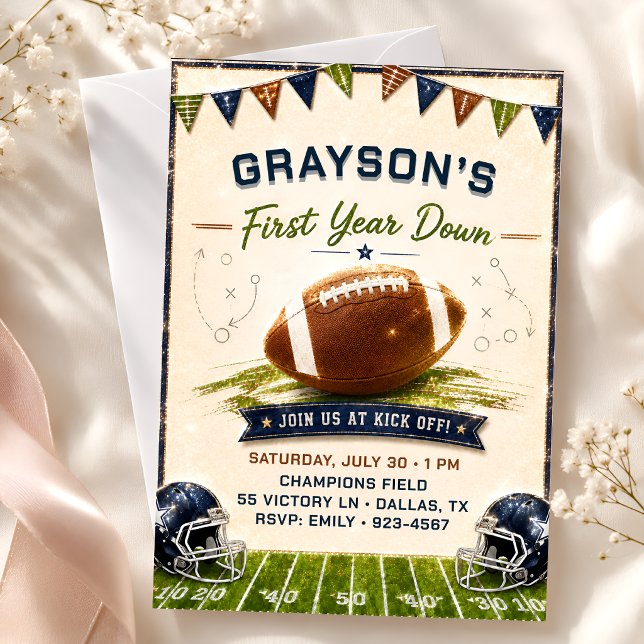 Invitation de fête de football pour la saison de r (Créateur téléchargé)