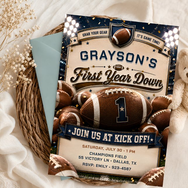 Invitation de fête de football pour la saison de r (Créateur téléchargé)