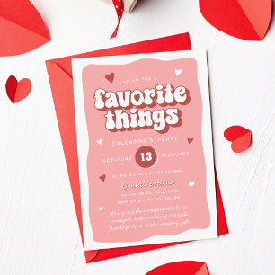 Invitation de fête de Galentine's Day Choses Préfé