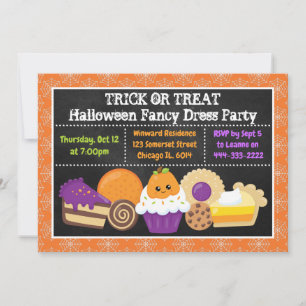Invitation de fête de gâteaux et de friandises d'H