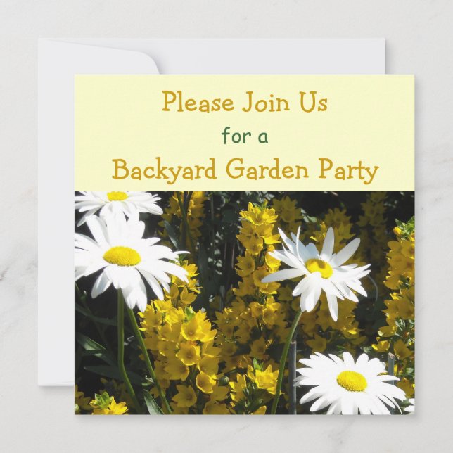 Invitation de fête de jardin (Devant)