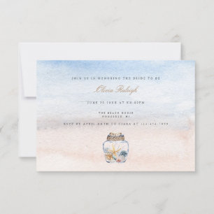 Invitation de fête de jeune fille au bord de la pl