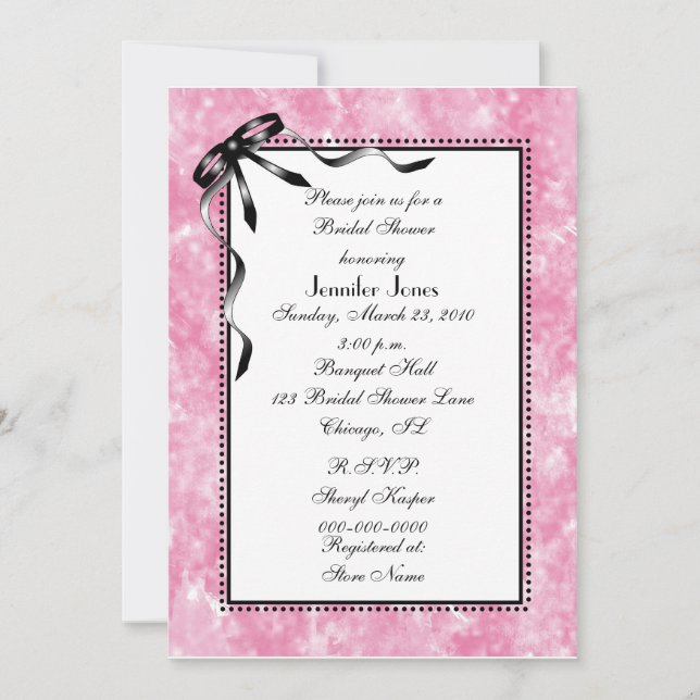 Invitation de Fête de la mariée (Devant)