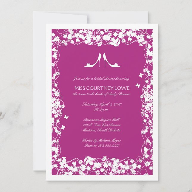 Invitation de Fête de la mariée (Devant)