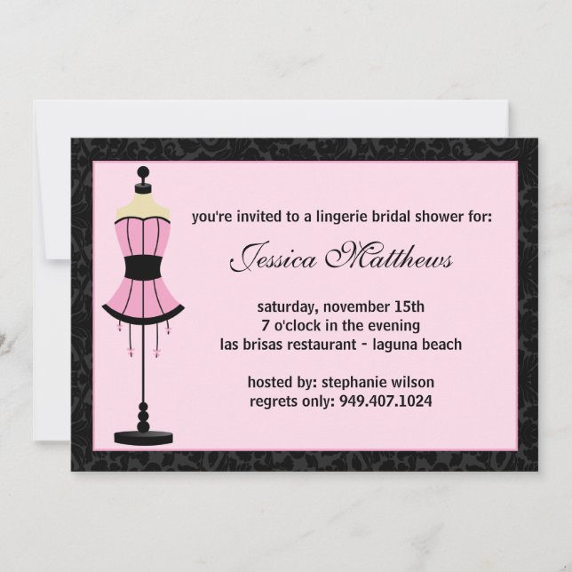 Invitation de Fête de la mariée (Devant)