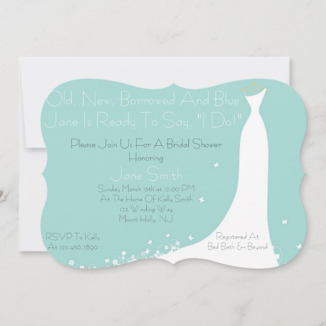 Invitation de Fête de la mariée (Devant)