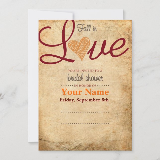 Invitation de Fête de la mariée (Devant)