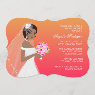Invitation de Fête de la mariée de beauté de bois