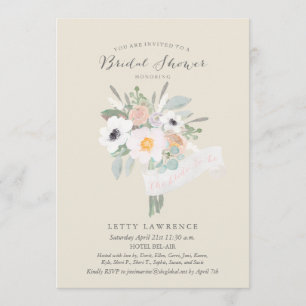 Invitation de Fête de la mariée de bouquet