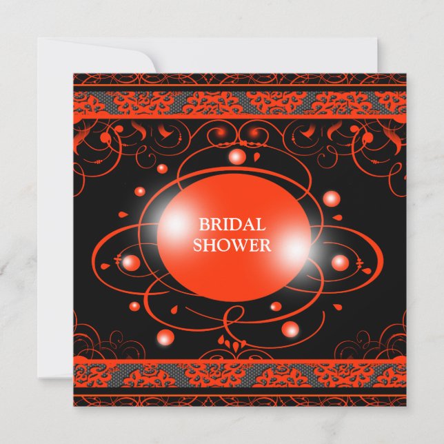 Invitation de Fête de la mariée de damassé (Devant)