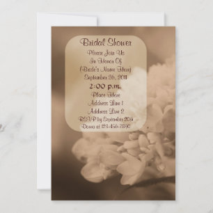 Invitation de Fête de la mariée de fleur